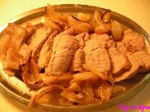 Rôti de veau aux oignons