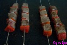 Brochettes de buf Charolais  la plancha