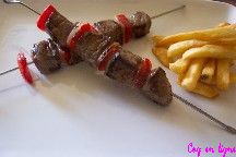 Brochettes de boeuf  la plancha. Cliquer pour voir la recette