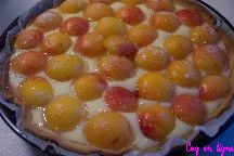 Tarte aux abricots du Roussillon, crme  la vanille