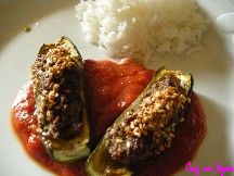 Courgettes et aubergines farcies  lorientale au ssame