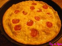 Omelette au fromage  Fleur de neige  et tomates cerises