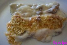 Cannelloni en gratin sauce bchamel