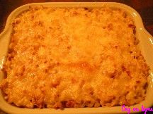 Gratin de coquillettes aux lardons et emmental