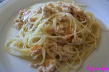 Spaghettis au saumon fum