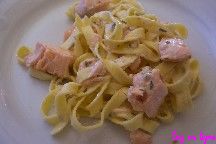 Tagliatelles (ptes fraches) au saumon