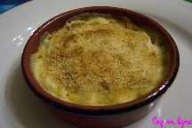 Gratin de Saint Jacques aux girolles crmes