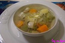 Soupe de légumes paysanne. Cliquer pour voir la recette