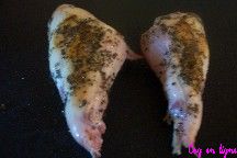 Cuisses de lapin grillées à la plancha